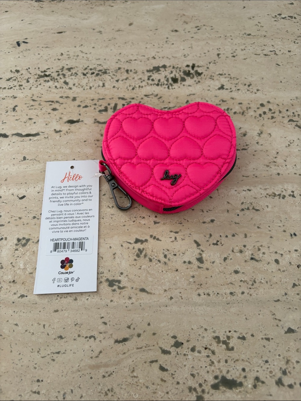 Lug Heart Pouch Magenta